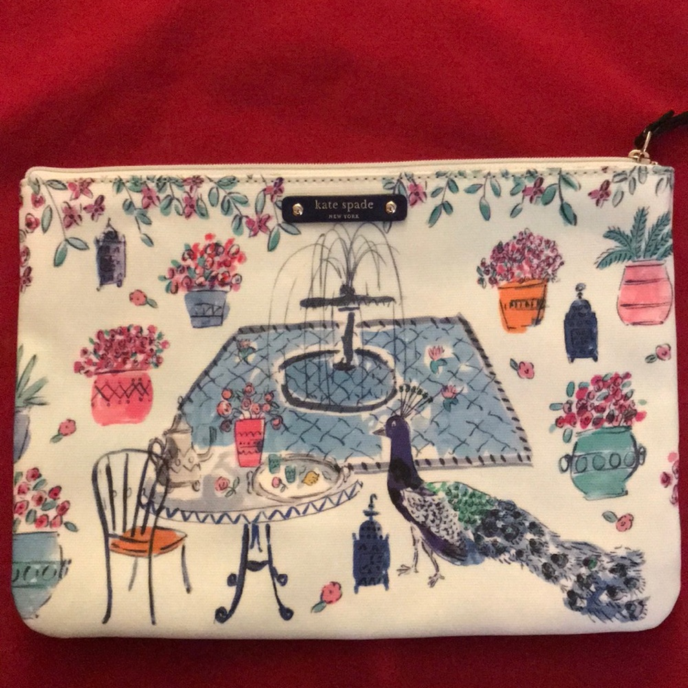 Beautiful Kate Spade New York peacock clutch